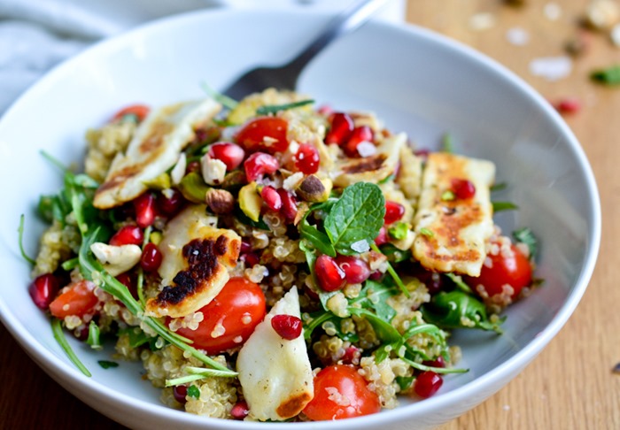 Halloumi, Quinoa & Pomegranate Salad